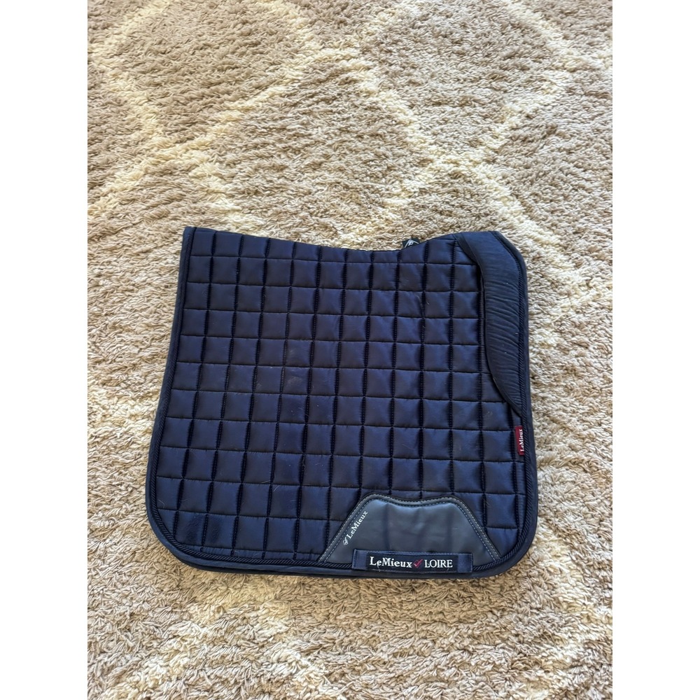 LeMieux Loire Dressage Saddle Pad Navy Blue Satin Large DR